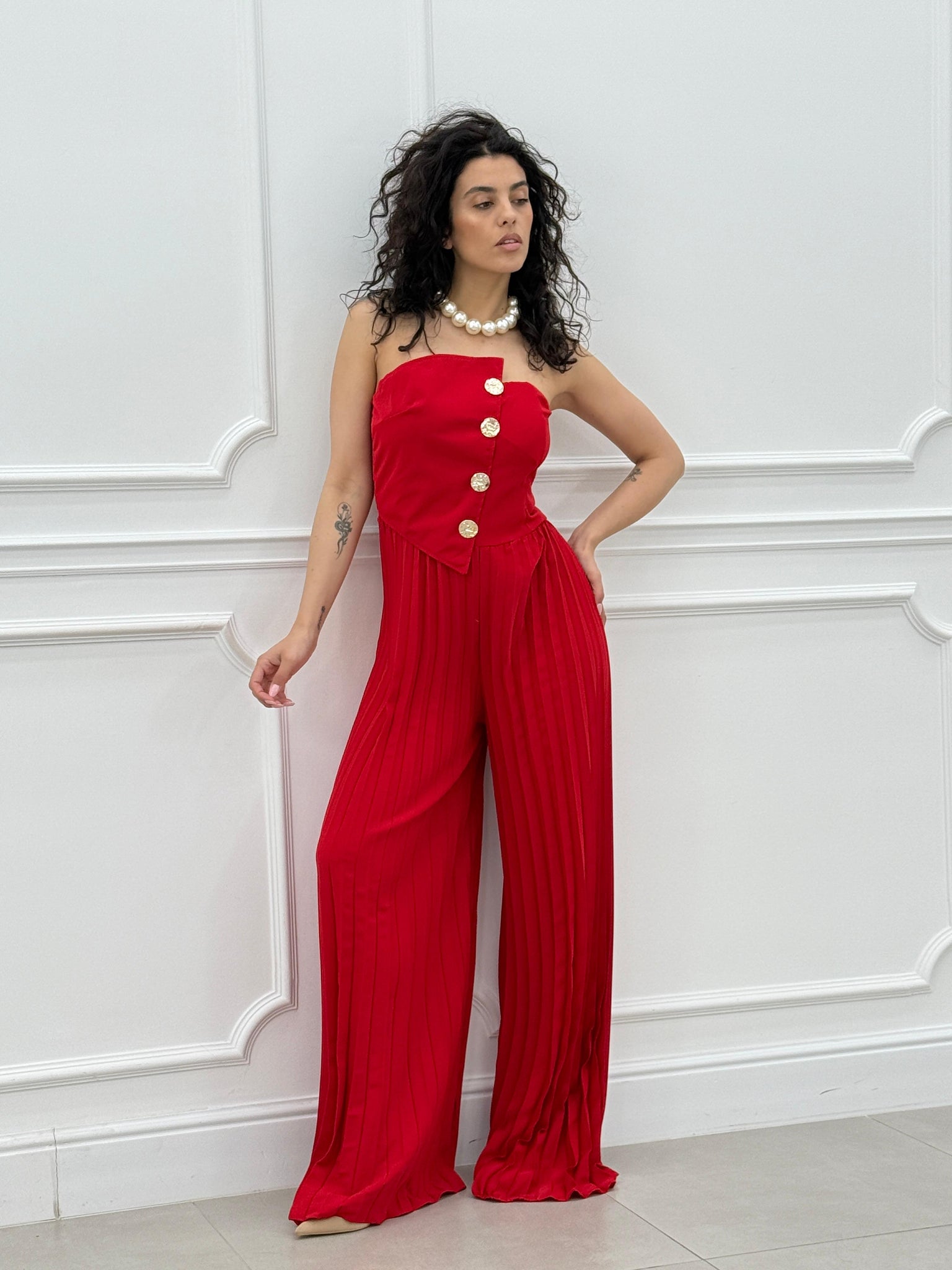 TUTA INTERA PLISSETTATA NEW SS25 – Josephine Moda