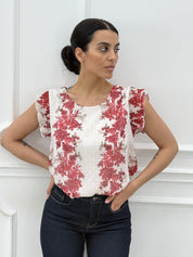MAGLIA FLOREAL CON INSERTI LUREX NEW SS25