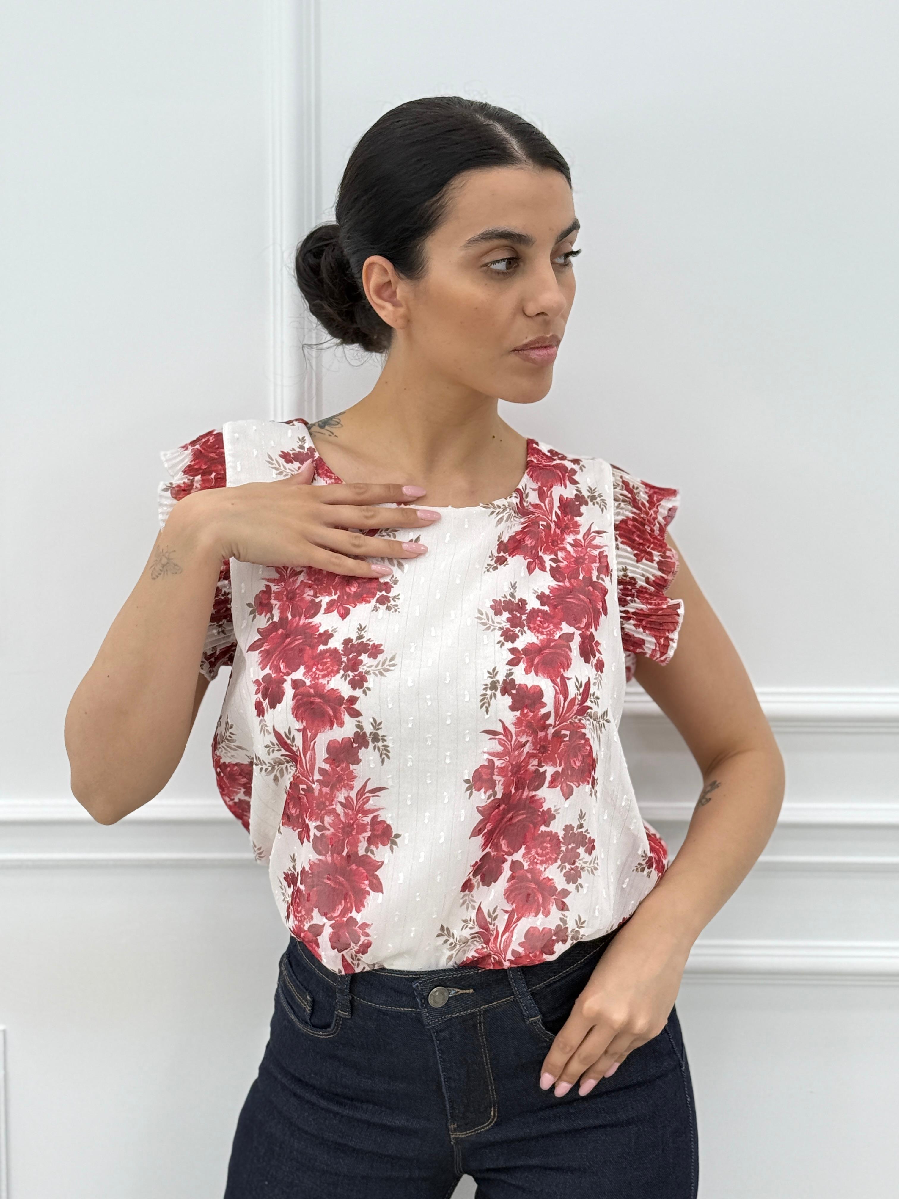 MAGLIA FLOREAL CON INSERTI LUREX NEW SS25