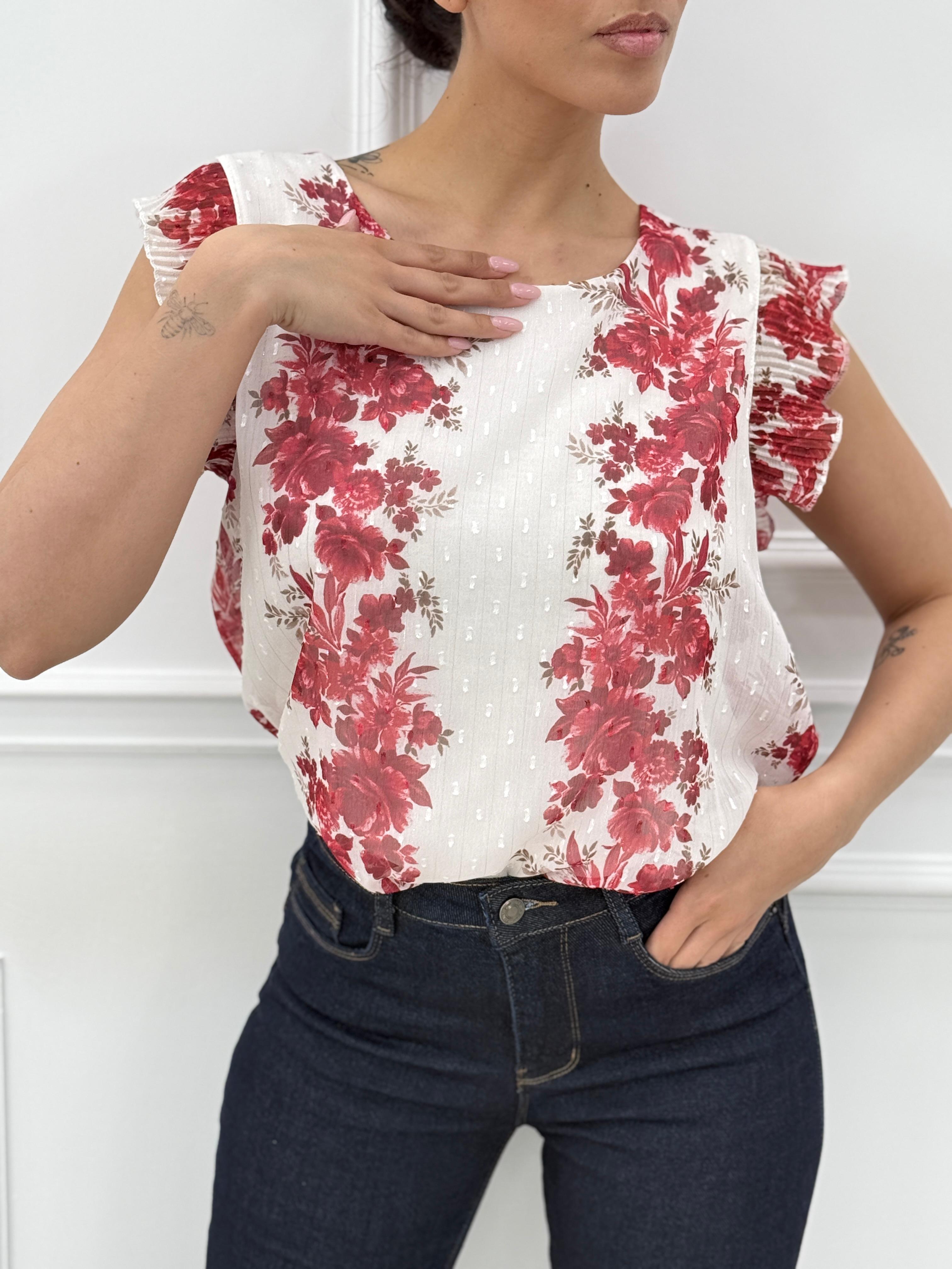 MAGLIA FLOREAL CON INSERTI LUREX NEW SS25