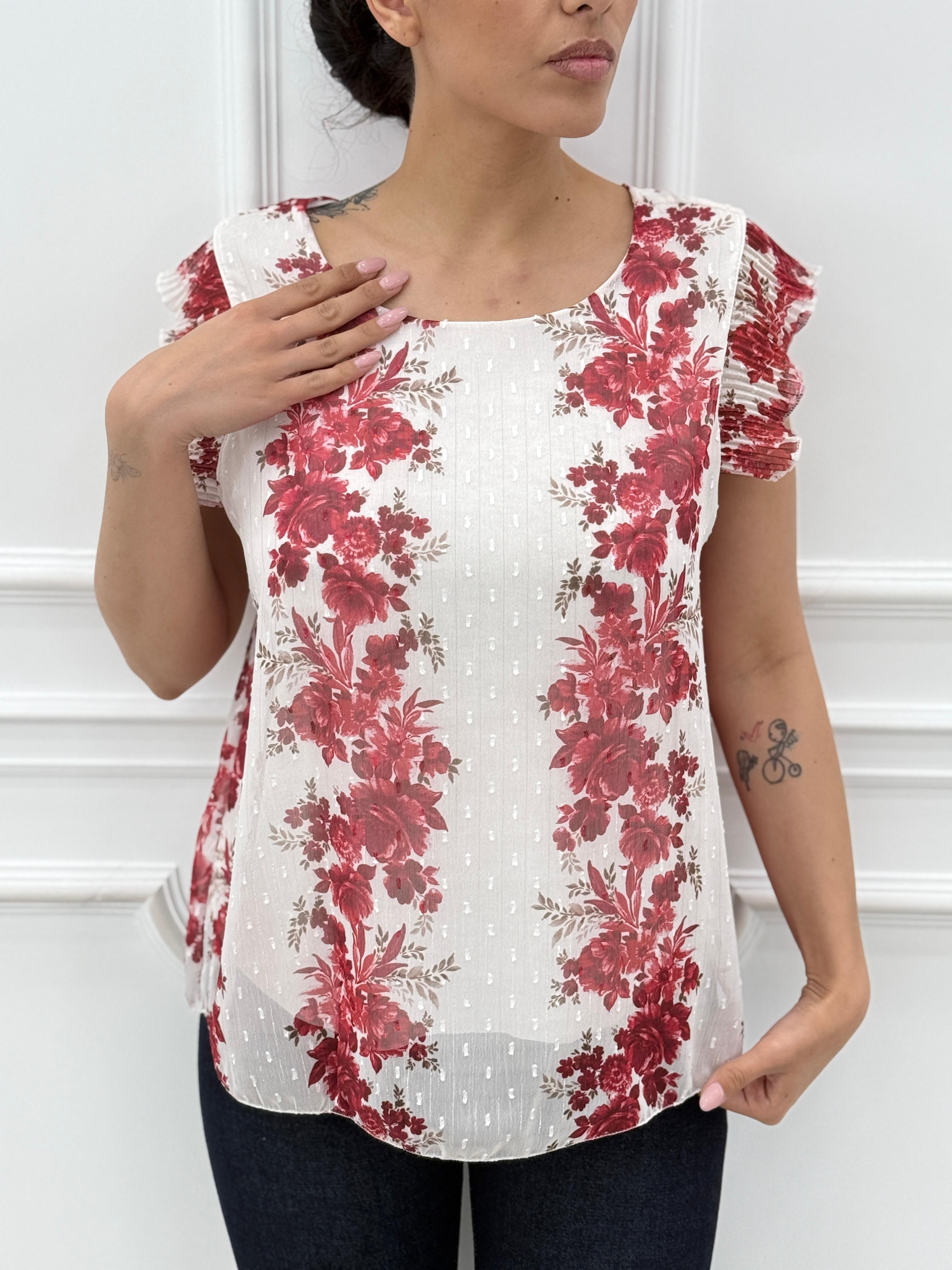 MAGLIA FLOREAL CON INSERTI LUREX NEW SS25