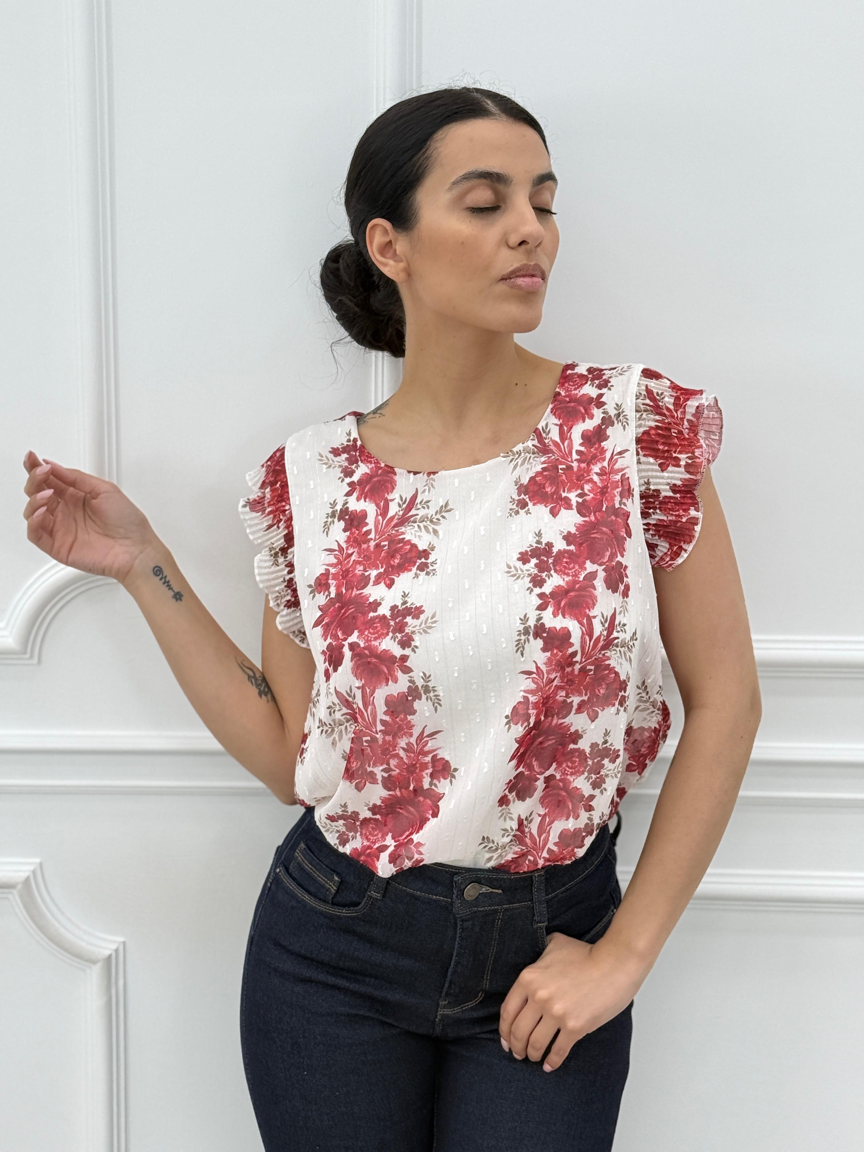 MAGLIA FLOREAL CON INSERTI LUREX NEW SS25