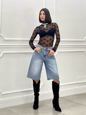 BERMUDA DENIM CON STRASS NEW SS25