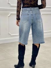 BERMUDA DENIM CON STRASS NEW SS25