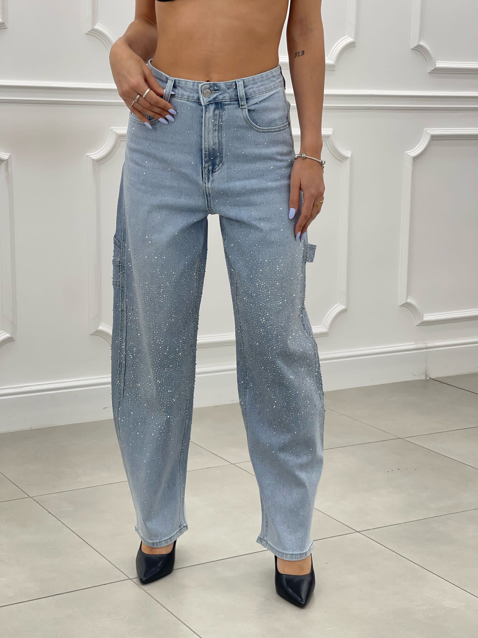 JEANS CARGO SHINE NEW SS25