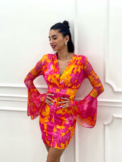 VESTITO FANTASIA MANICA VELATA NEW SS25