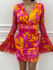 VESTITO FANTASIA MANICA VELATA NEW SS25