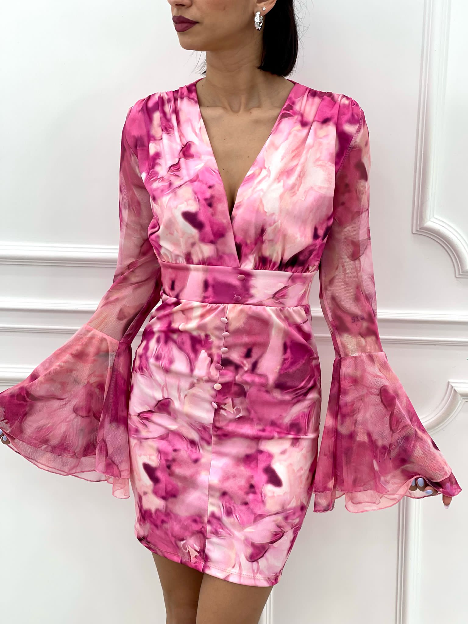 VESTITO FANTASIA MANICA VELATA NEW SS25