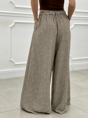 PANTALONE FIAMMATO CON CINTURA NEW SS25