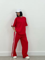 COORDINATO TUTA CON PROFILI LATERALI NEW SS25