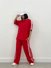 COORDINATO TUTA CON PROFILI LATERALI NEW SS25
