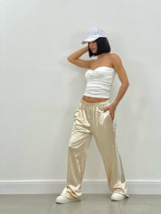 PANTALONE RASO CON BANDA LATERALE NEW SS25