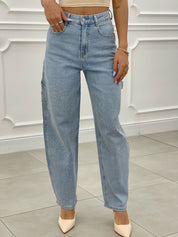 JEANS CARGO CON STRASS NEW SS265