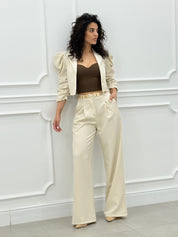 COORDINATO GIACCA CROP E PANTALONE NEW SS25