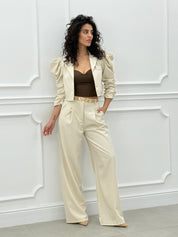 COORDINATO GIACCA CROP E PANTALONE NEW SS25