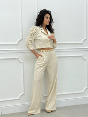 COORDINATO GIACCA CROP E PANTALONE NEW SS25