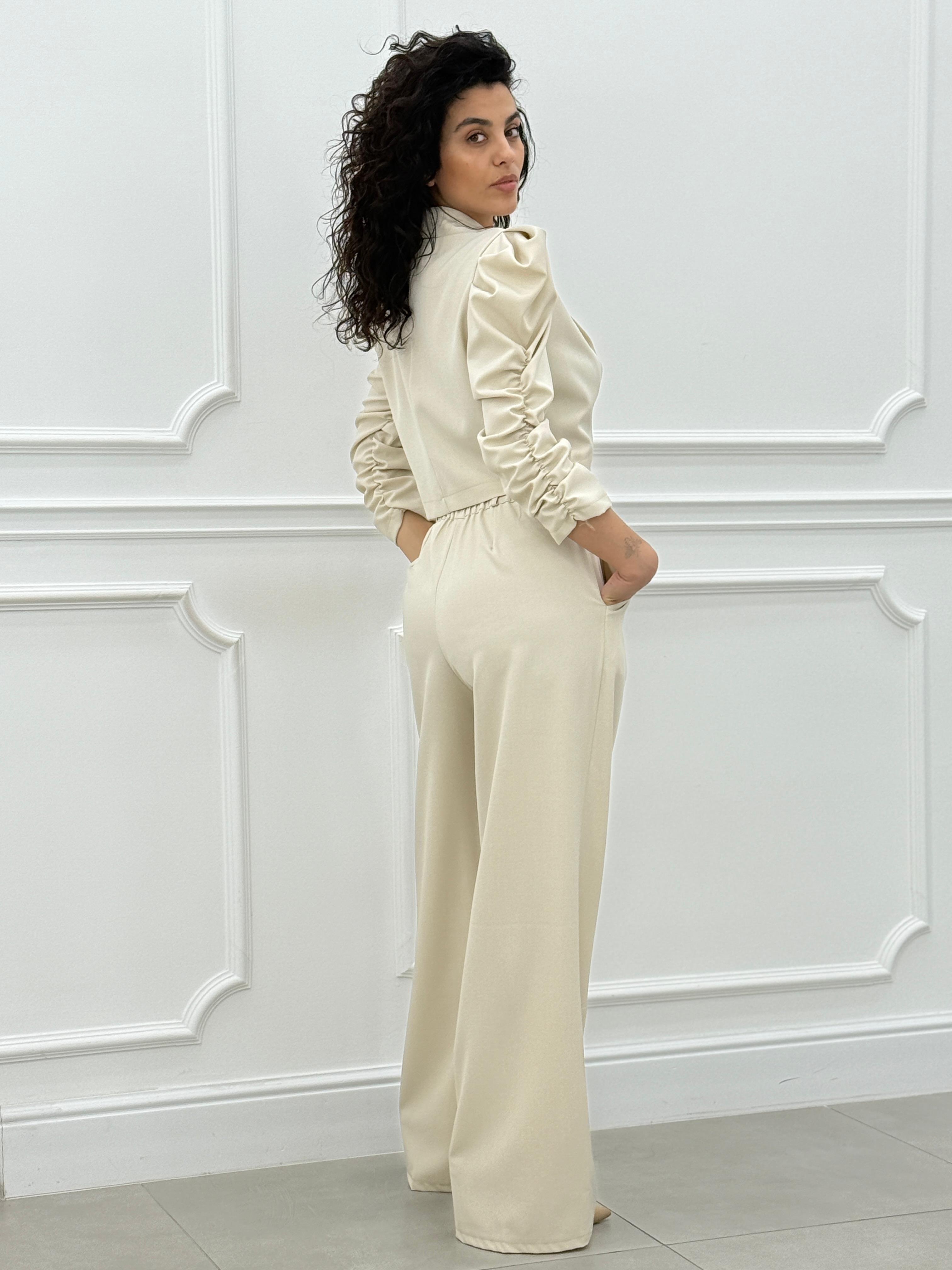 COORDINATO GIACCA CROP E PANTALONE NEW SS25