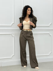 COORDINATO GIACCA CROP E PANTALONE NEW SS25