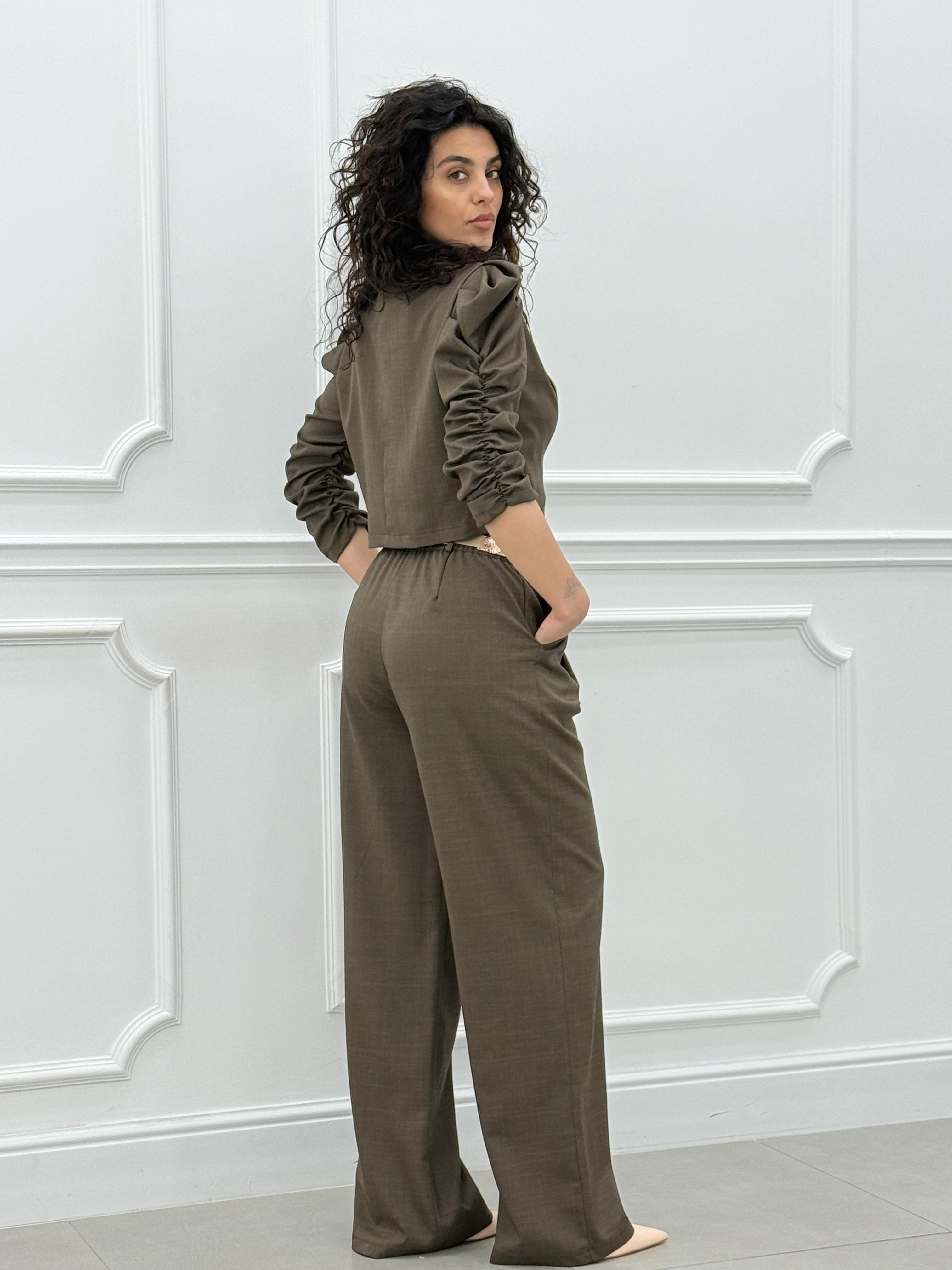 COORDINATO GIACCA CROP E PANTALONE NEW SS25