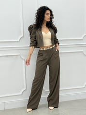 COORDINATO GIACCA CROP E PANTALONE NEW SS25