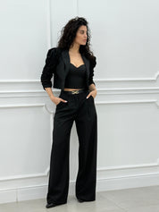 COORDINATO GIACCA CROP E PANTALONE NEW SS25