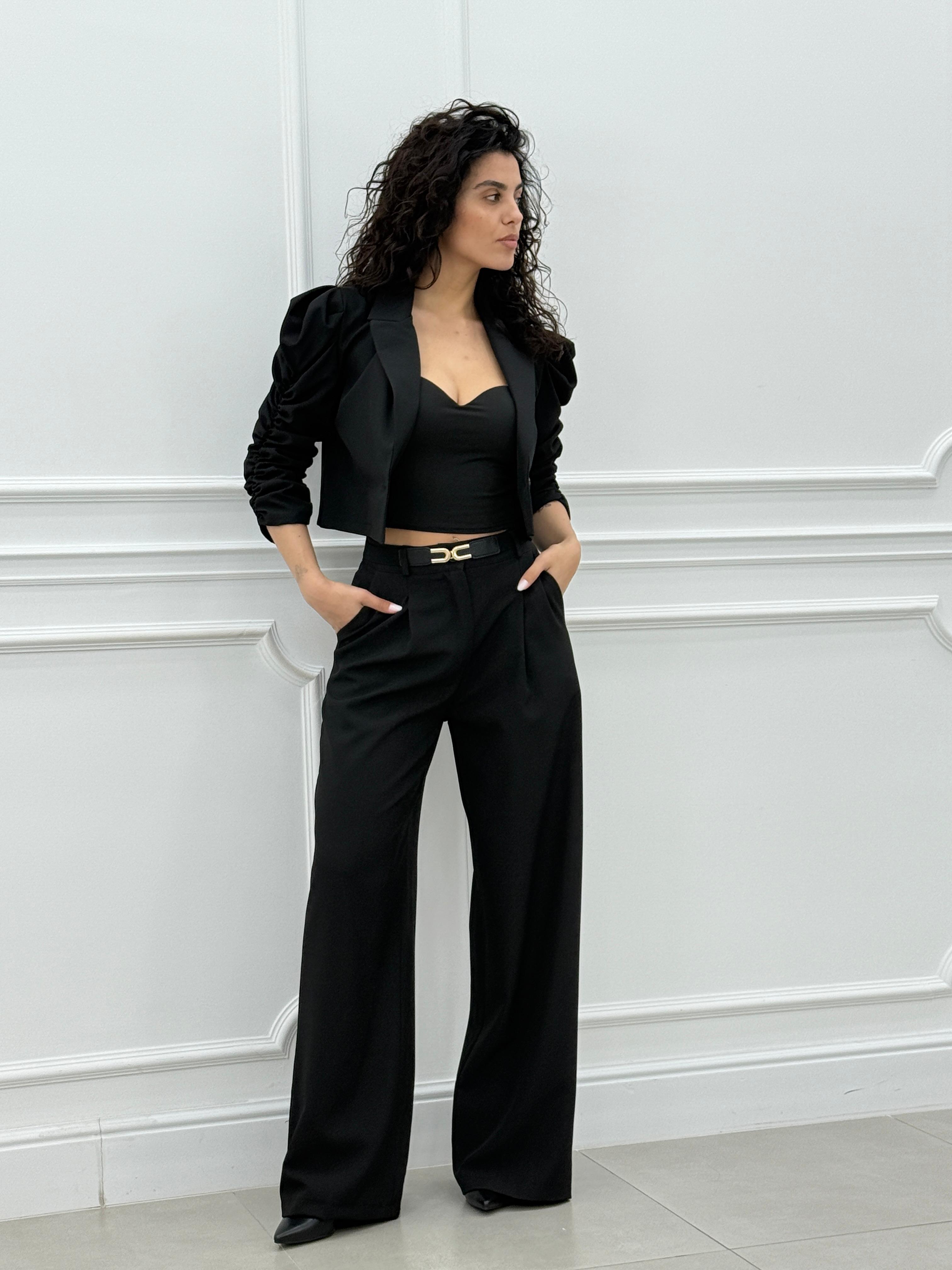 COORDINATO GIACCA CROP E PANTALONE NEW SS25