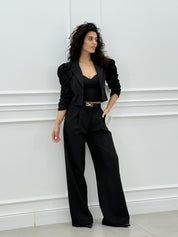 COORDINATO GIACCA CROP E PANTALONE NEW SS25