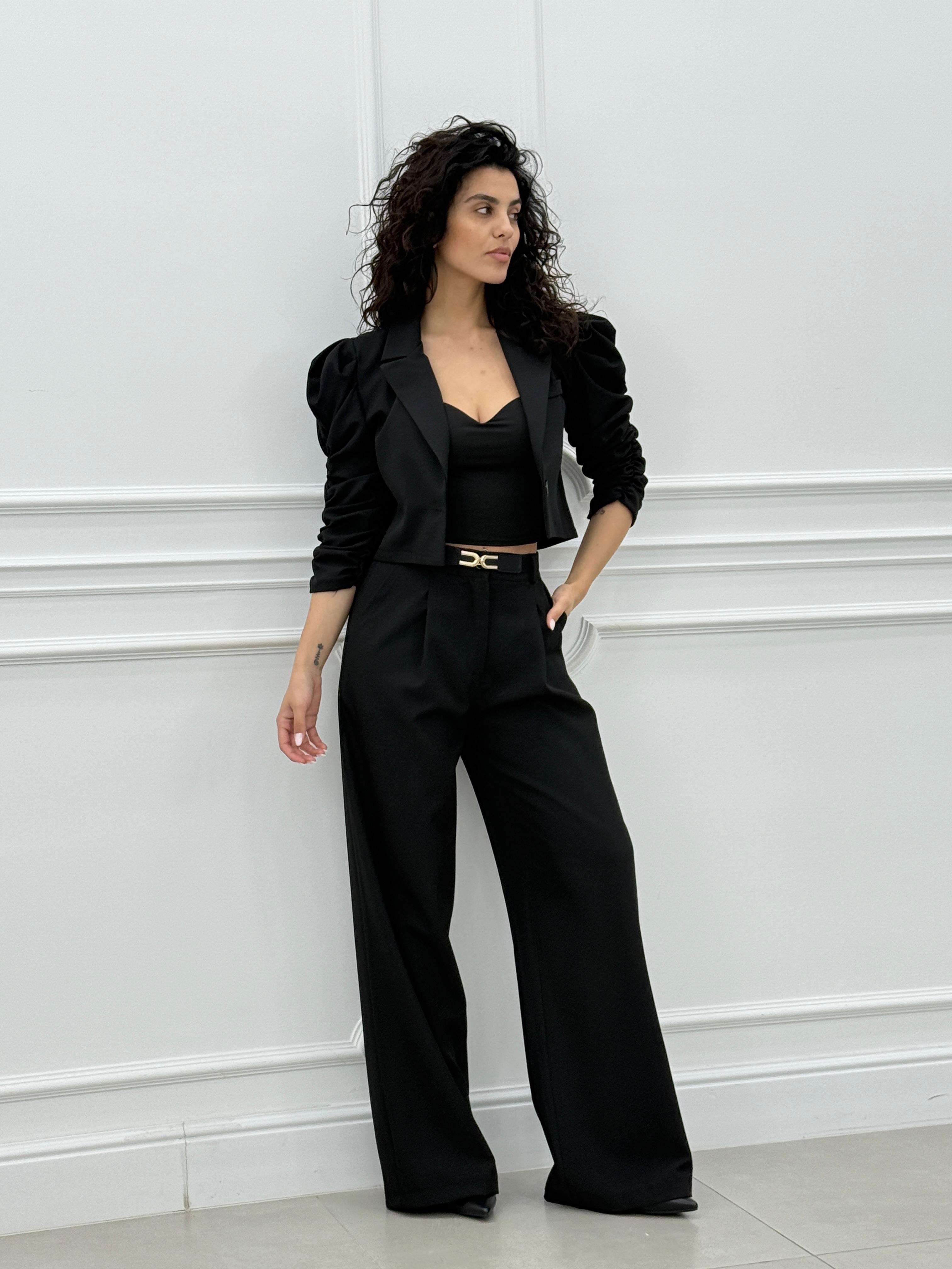 COORDINATO GIACCA CROP E PANTALONE NEW SS25