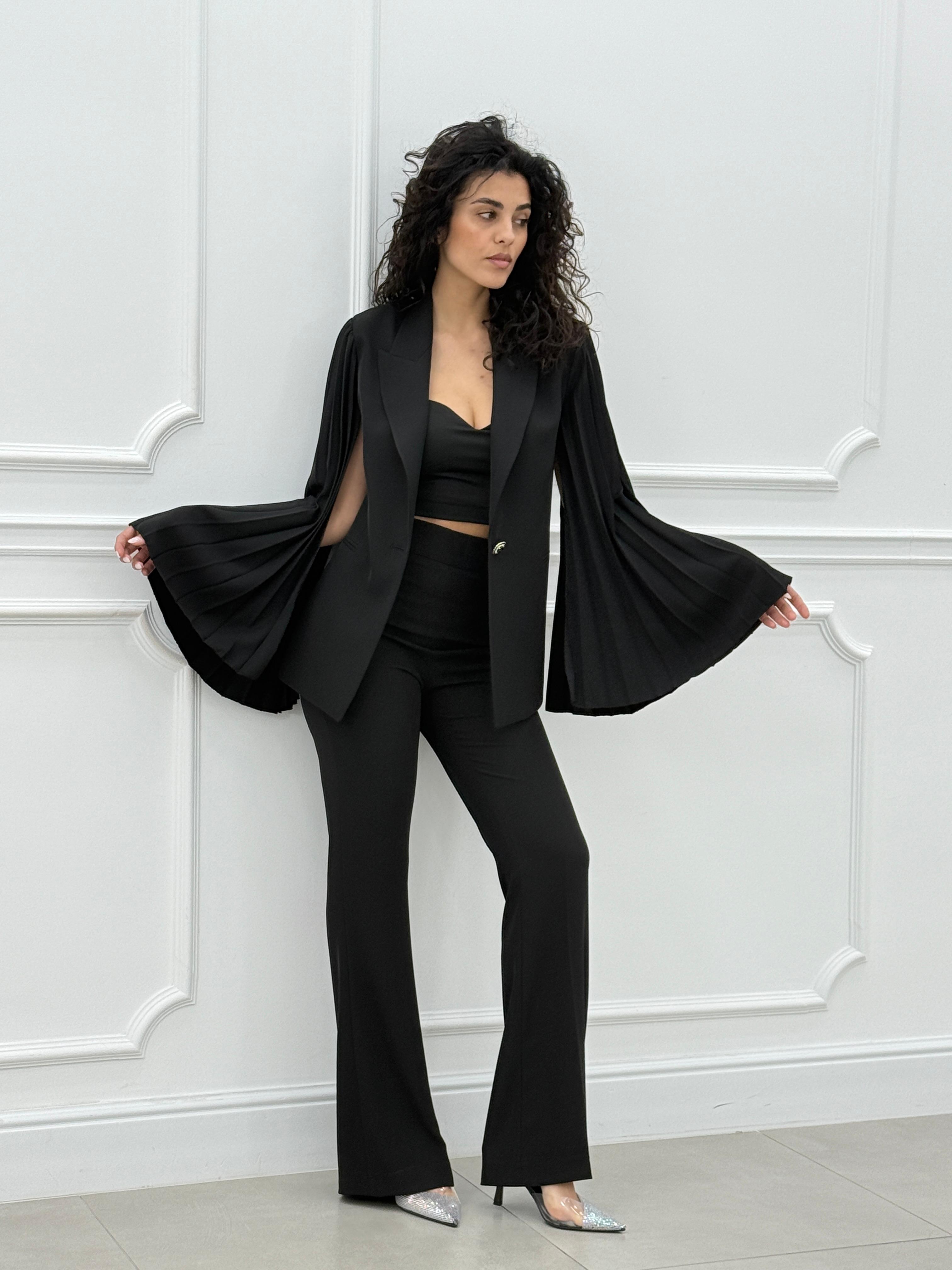TAILLEUR MANICHE PLISSET TOP QUALITY NEW SS25