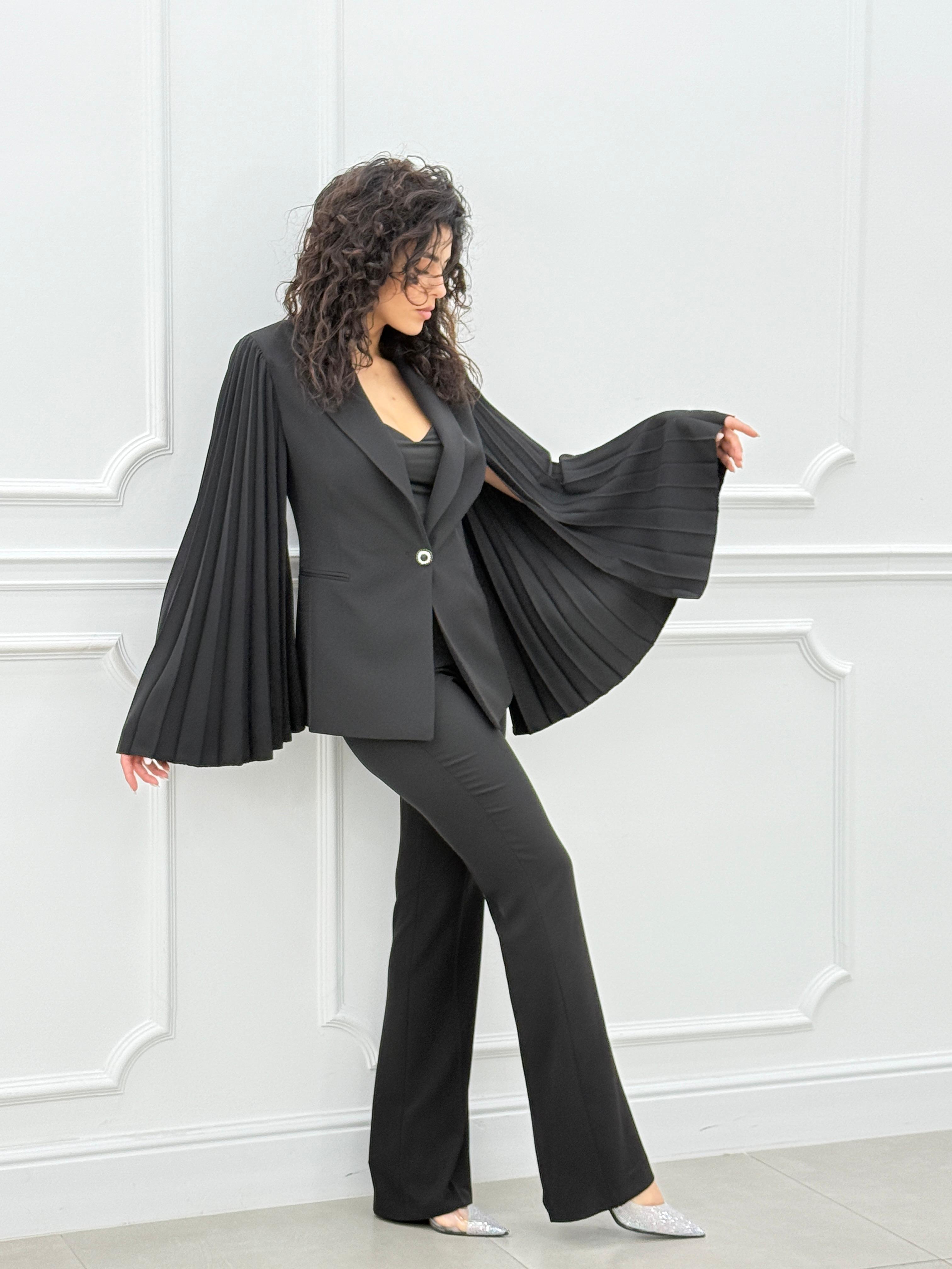 TAILLEUR MANICHE PLISSET TOP QUALITY NEW SS25