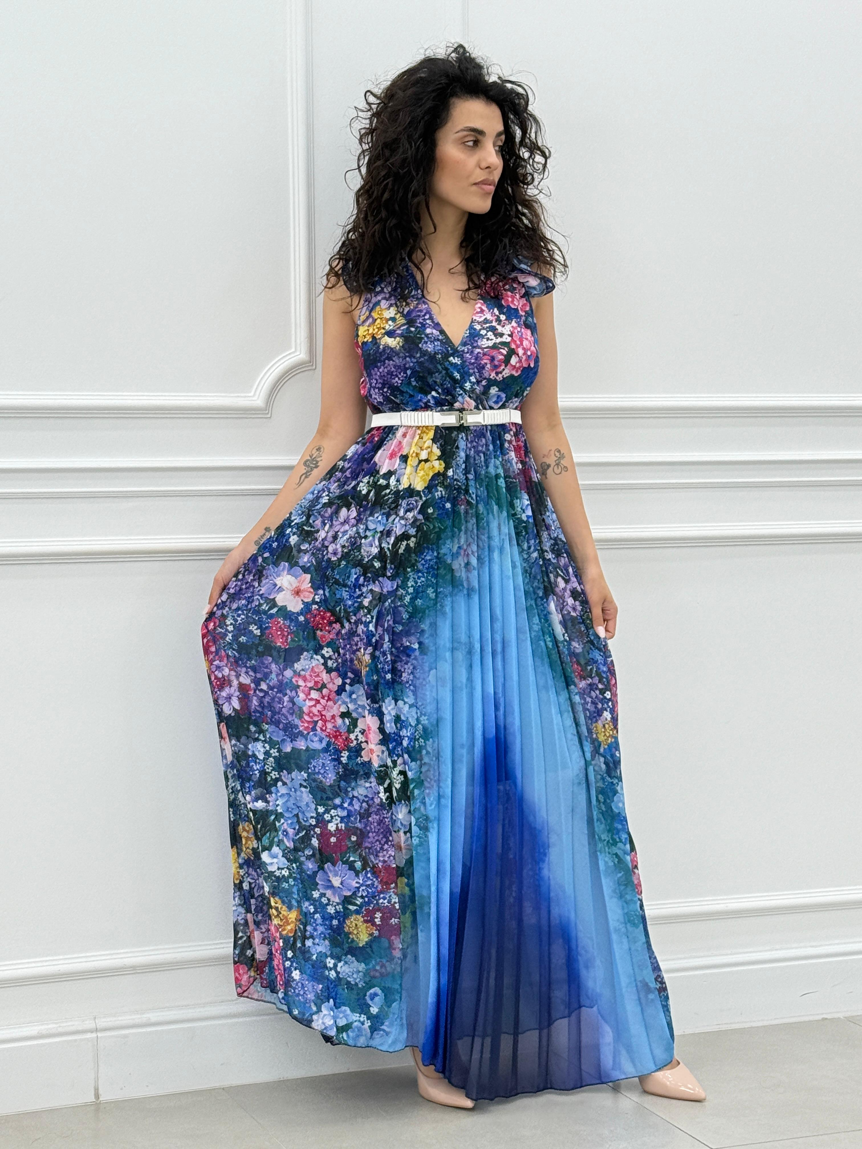 DRESS FLOREAL CON ROUCHE NEW SS25