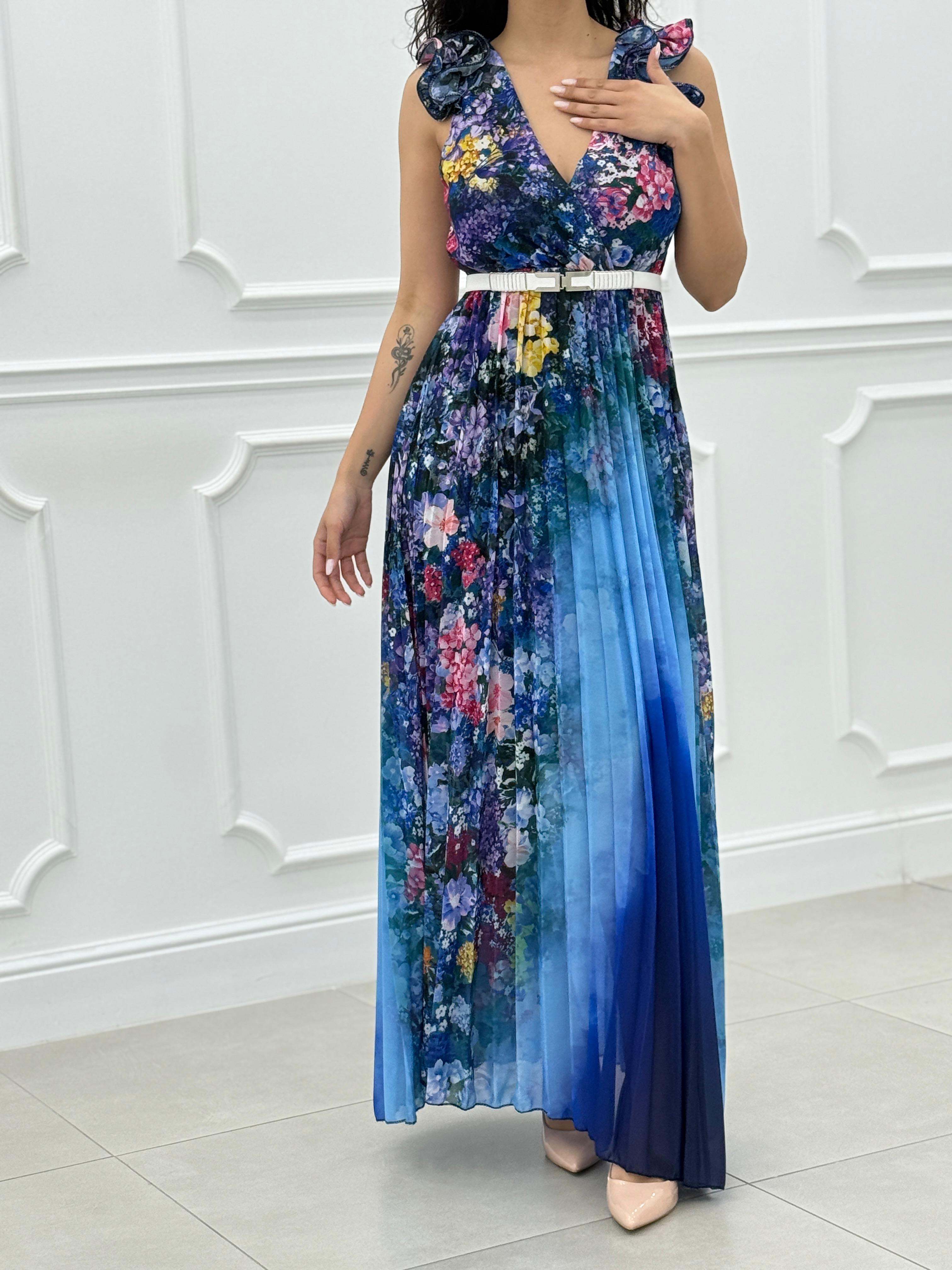DRESS FLOREAL CON ROUCHE NEW SS25