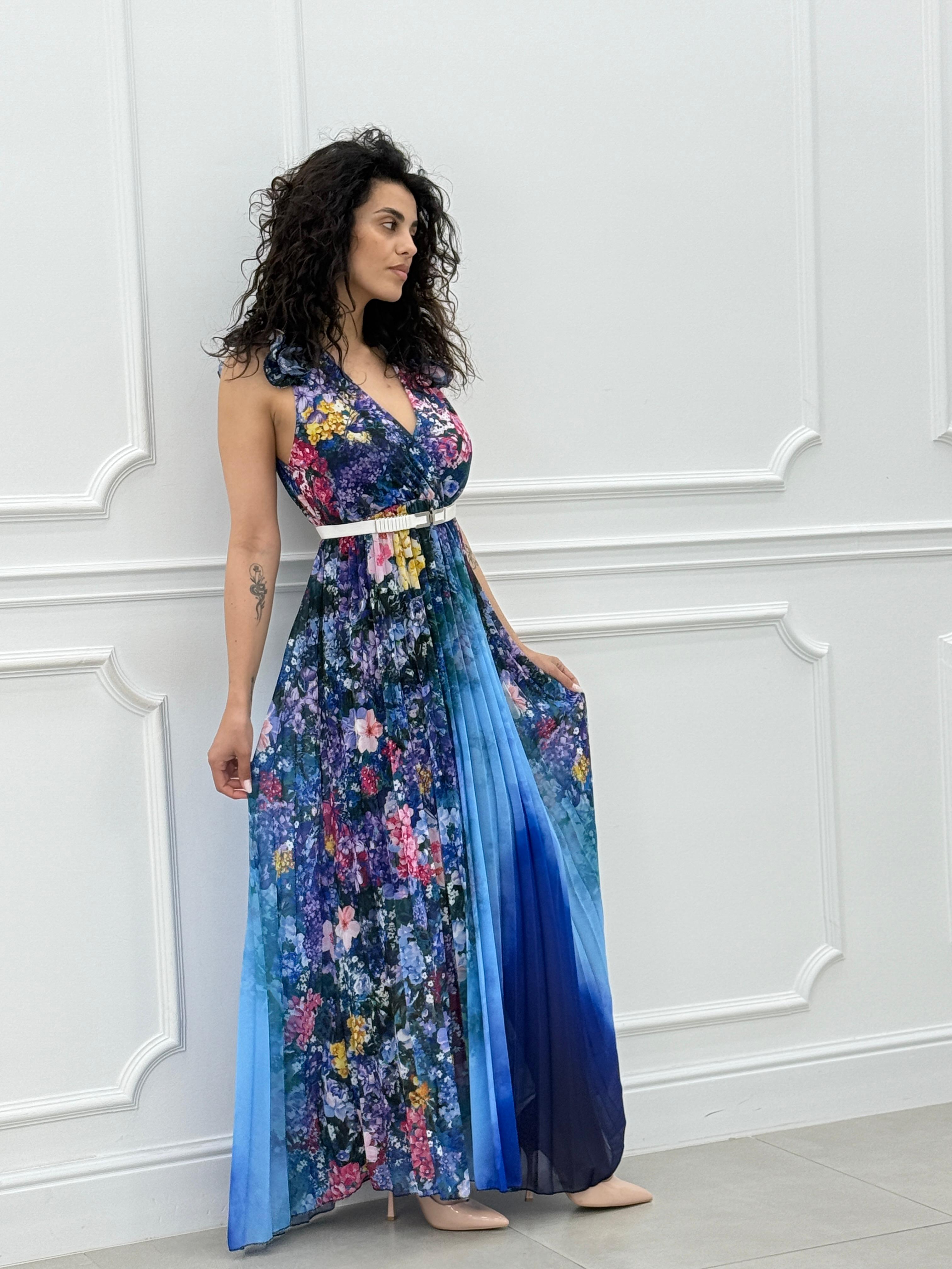 DRESS FLOREAL CON ROUCHE NEW SS25