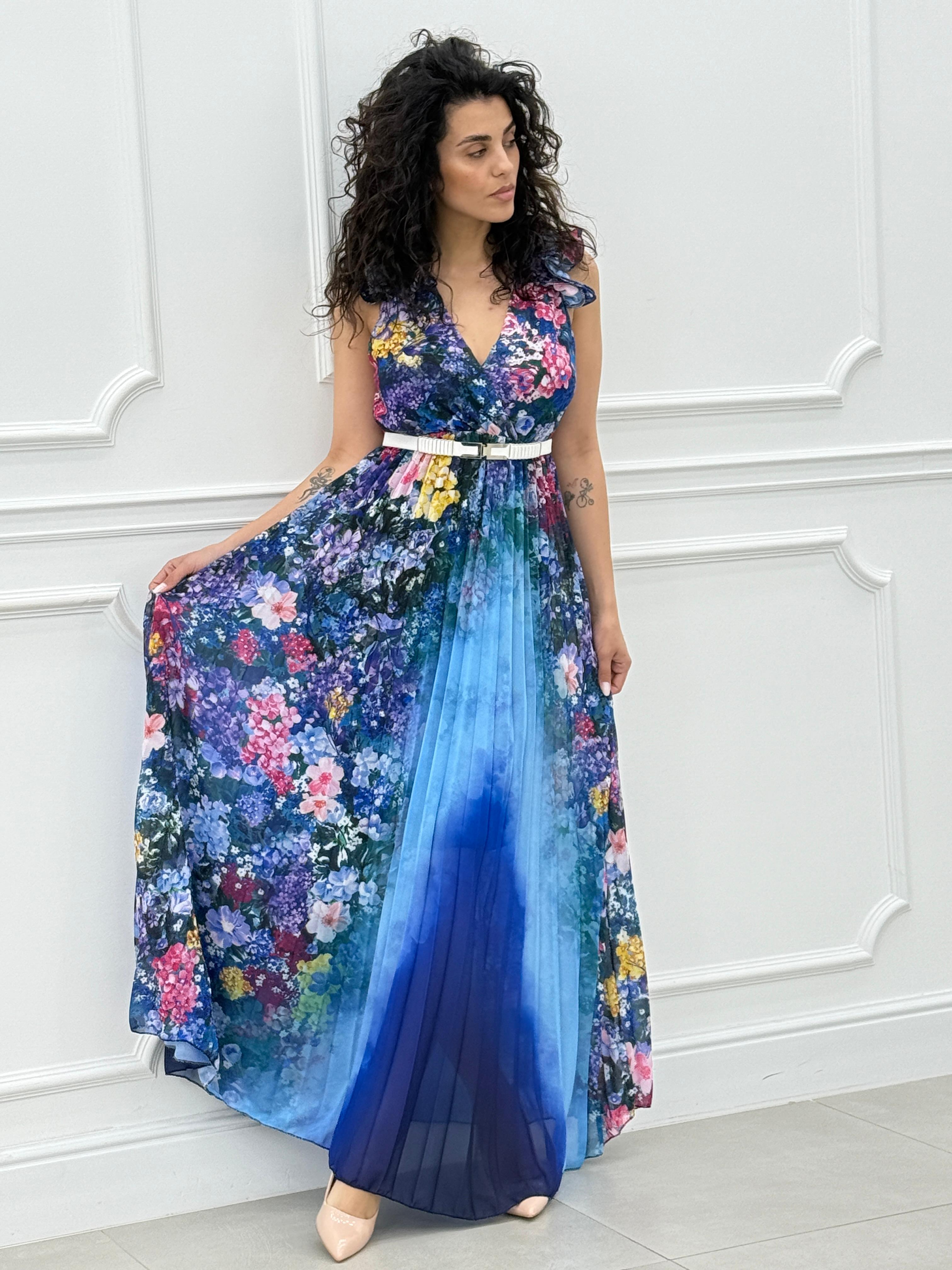 DRESS FLOREAL CON ROUCHE NEW SS25