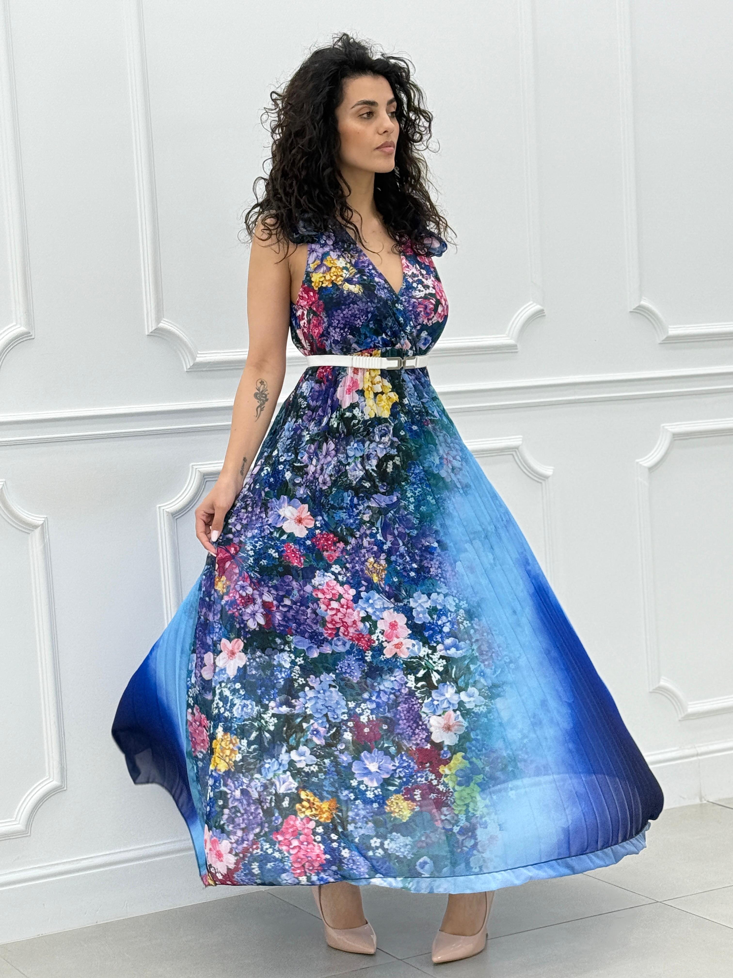 DRESS FLOREAL CON ROUCHE NEW SS25