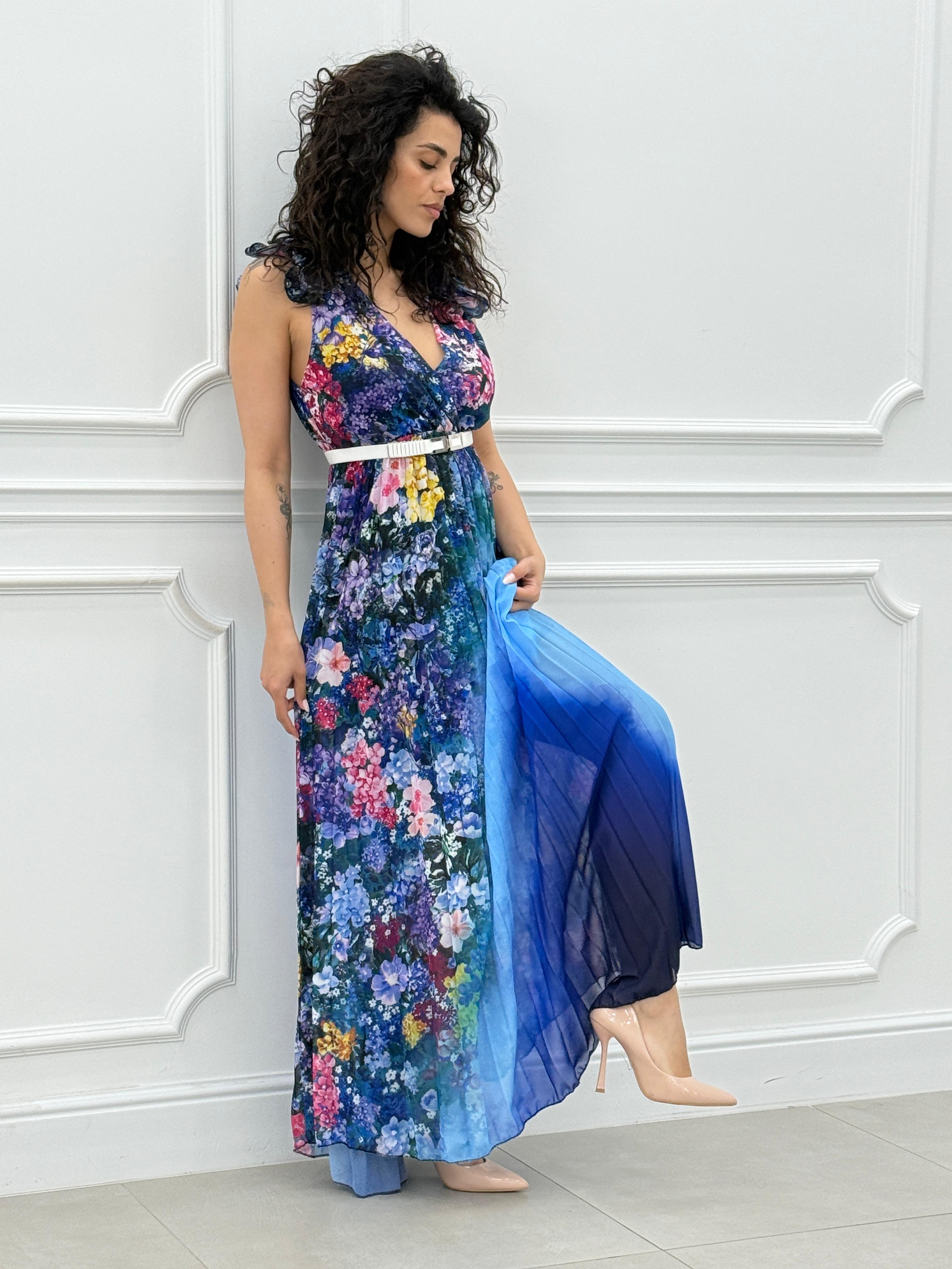 DRESS FLOREAL CON ROUCHE NEW SS25
