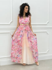 DRESS FLOREAL CON ROUCHE NEW SS25