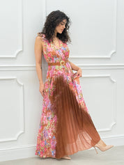 DRESS FLOREAL CON ROUCHE NEW SS25