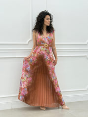 DRESS FLOREAL CON ROUCHE NEW SS25