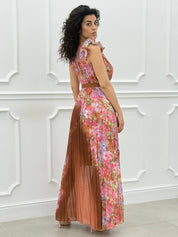 DRESS FLOREAL CON ROUCHE NEW SS25