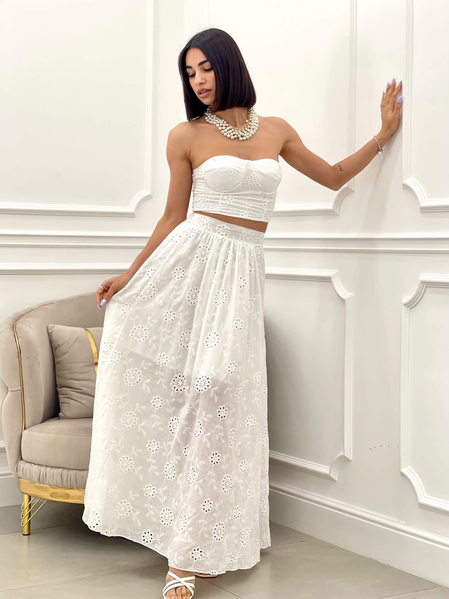 SET TOP E GONNA PIZZO SAN GALLO NEW SS25