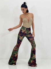 PANTALONE ZAMPA FANTASIA CAMOUFLAGE NEW SS25