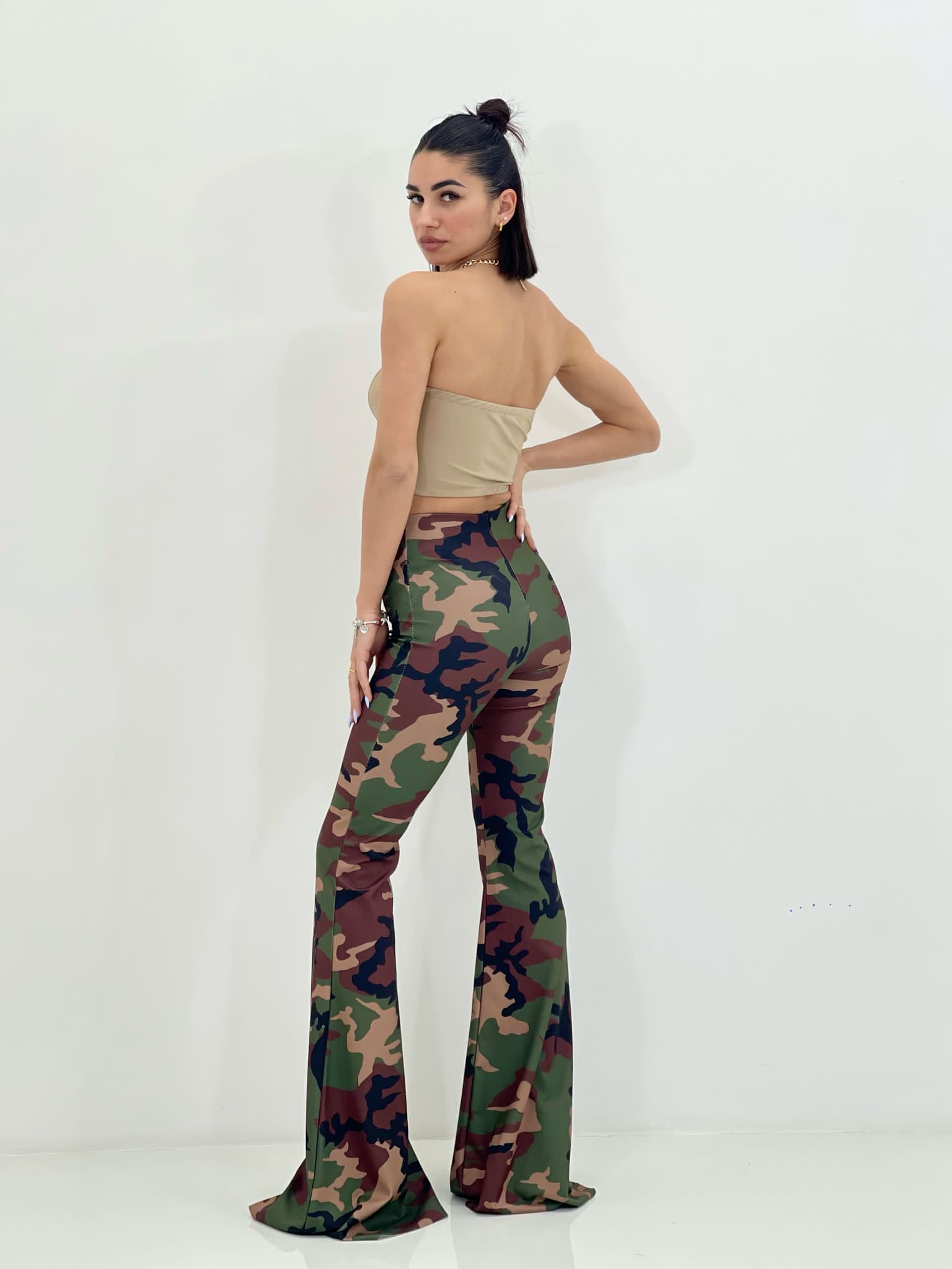 PANTALONE ZAMPA FANTASIA CAMOUFLAGE NEW SS25