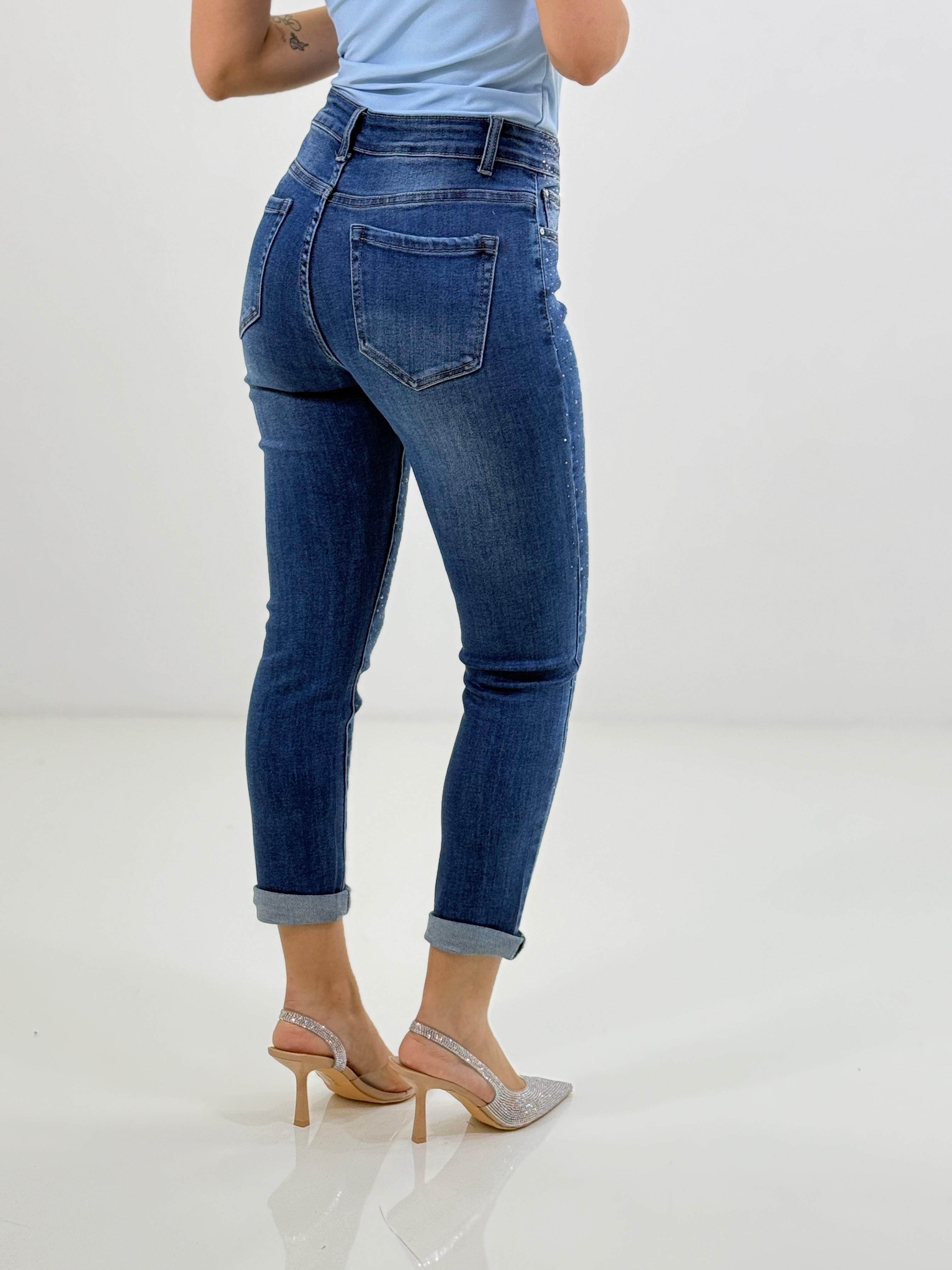 JEANS SKINNY CON STRASS NEW SS25