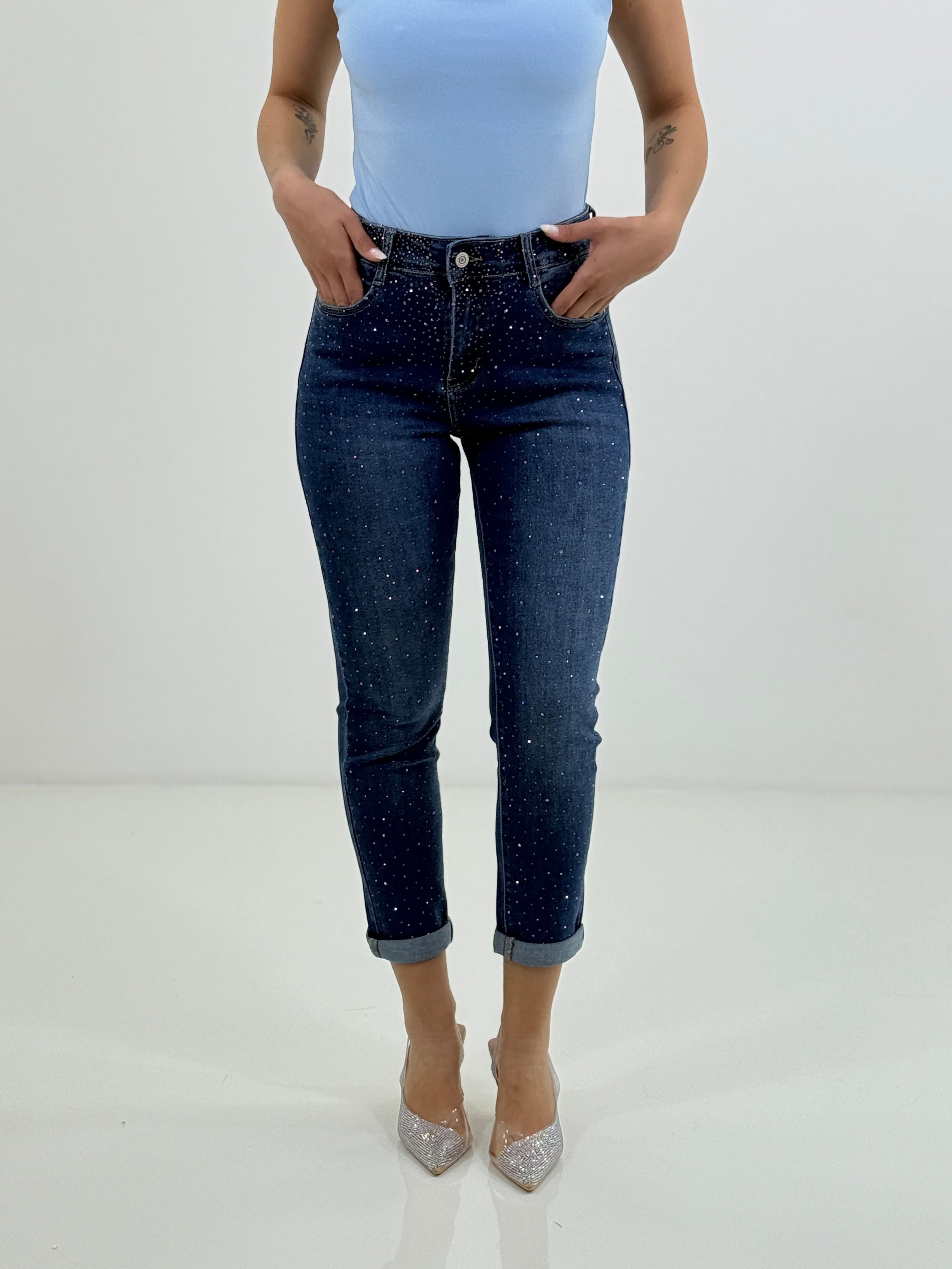 JEANS SKINNY CON STRASS NEW SS25