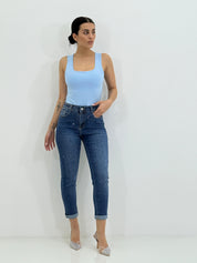 JEANS SKINNY CON STRASS NEW SS25