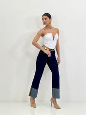 JEANS WIDE LEG CON RISVOLTO NEW SS25