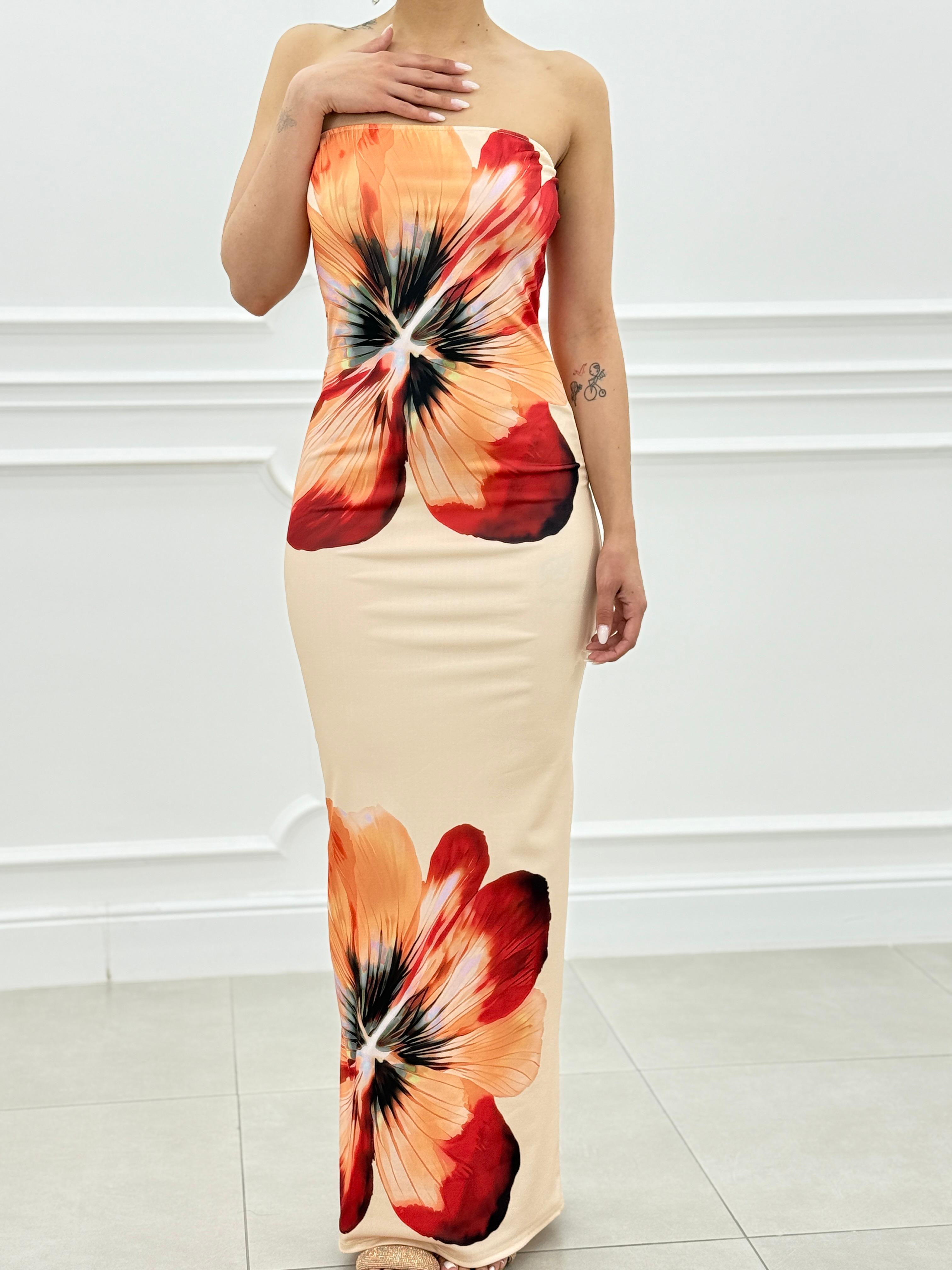 DRESS FLOWERS CHIC NEW SS25