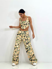COORDINATO TOP E PANTALONE CARGO NEW SS25