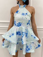MINI DRESS FLOREAL CON BALZE NEW SS25